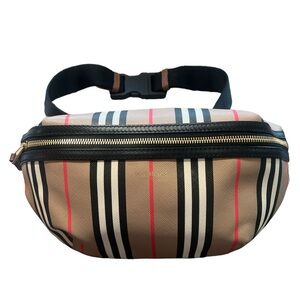 Burberry Women’s Sonny icon striped belt bag